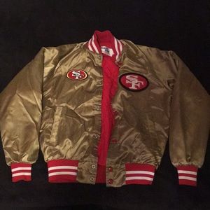 49ers chalk line jacket vintage size 14/16 youth *rare*